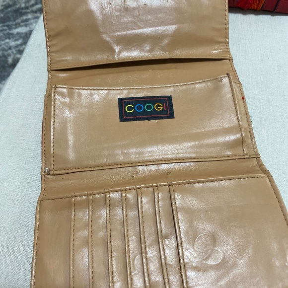 Vintage COOGI rare knitted red gold multicolor purse bag & wallet Hobo Shoulder - Picture 8 of 17